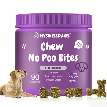 Chew No Poo Bites, für Hunde, Lachsgeschmack