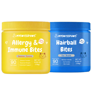 Cat Aller Immune Bites + Hairball Bites Bundle
