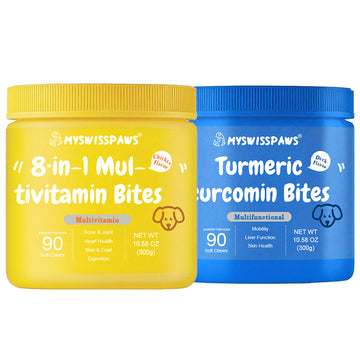 Multifunktionale Bites + Kurkuma Bites für Hunde im Paket