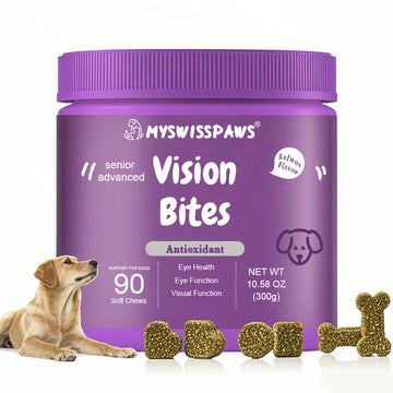 Senior Advanced, Vision Bites,für Hunde, Lachsgeschmack