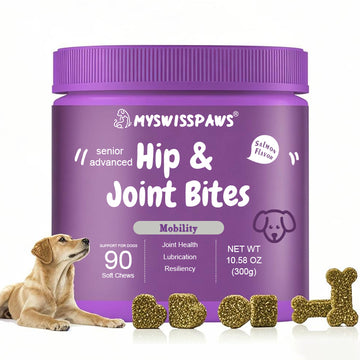 Senior Advanced, Hip & Joint Bites, für Hunde, Lachsgeschmack