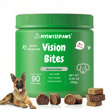Senior Advanced, Vision Bites für Hunde, Rindfleischgeschmack