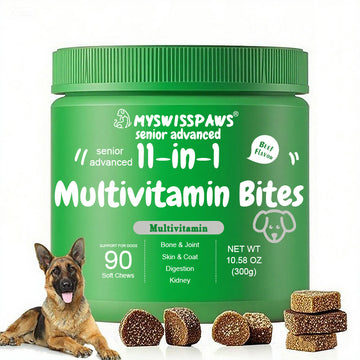 Senior Advanced, 11-in-1 Multivitamin Bites, für Hunde, Rindfleischgeschmack