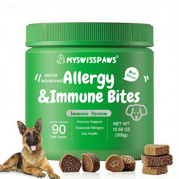 Senior Advanced, Allergy & Immune Bites, für Hunde, Rindfleischgeschmack