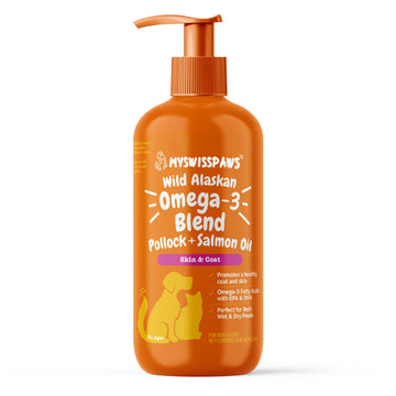 Wild Alaskan Omega-3-Mischung aus Seelachs und Lachsöl für Hunde und Katzen – Premium-Fischöl-Ergänzung